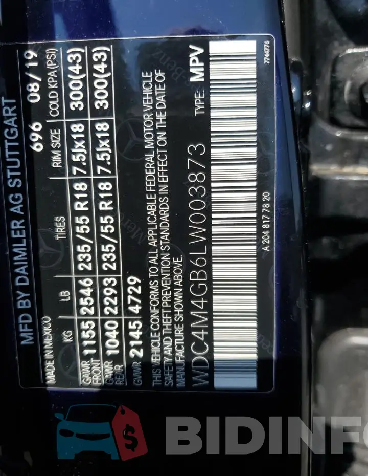 WDC4M4GB6LW003873 Photo# 13