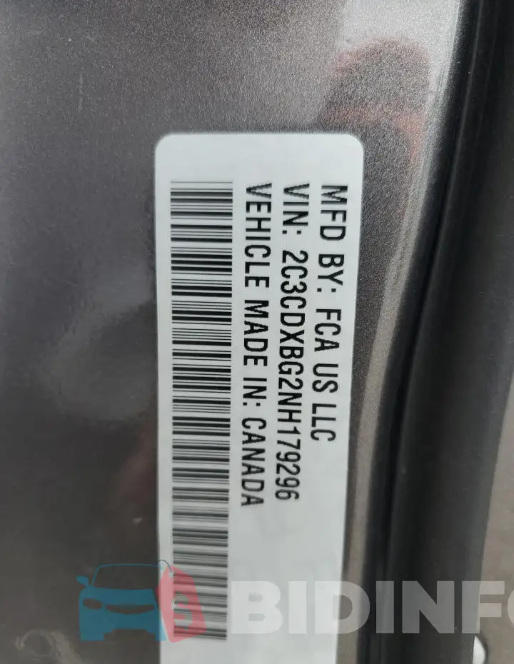 2C3CDXBG2NH179296 Photo# 13