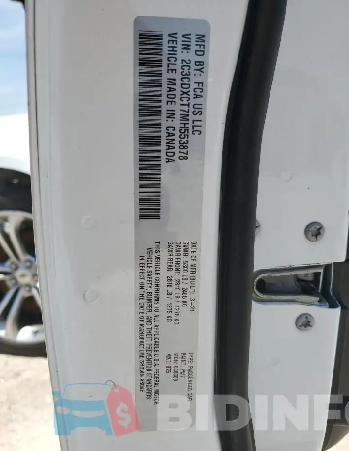 2C3CDXCT7MH553878 Photo# 12