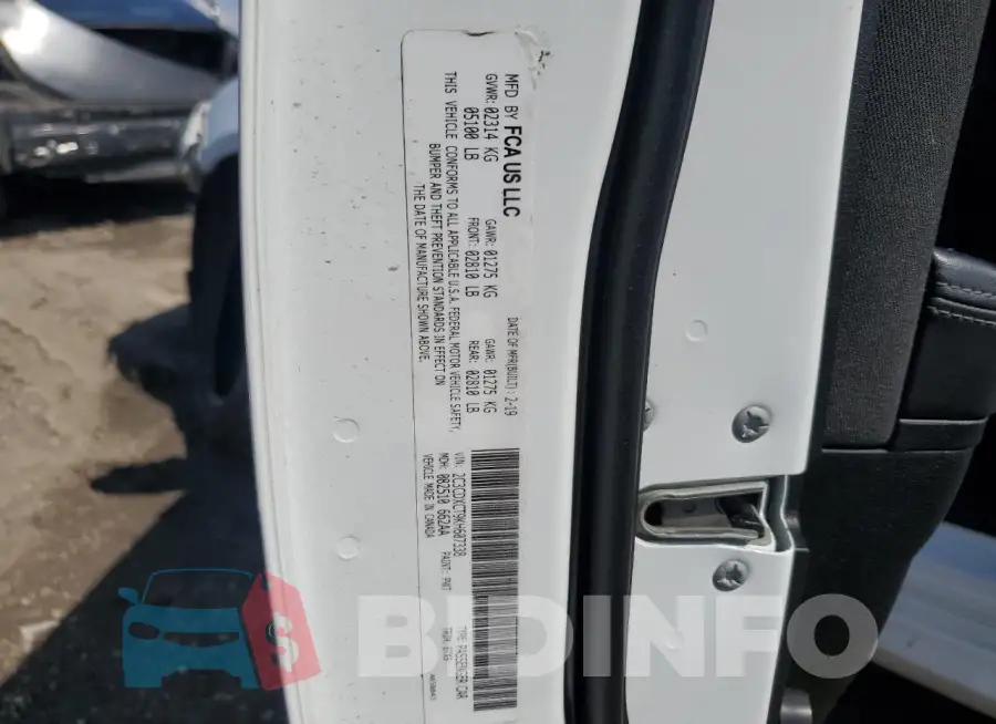 2C3CDXCT9KH607338 Photo# 13