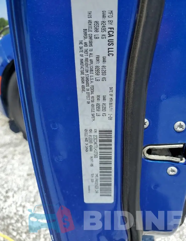 2C3CDXKT7LH127365 Photo# 12