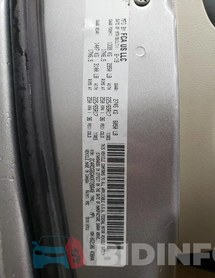 2C4RDGBGXKR726648 Photo# 13