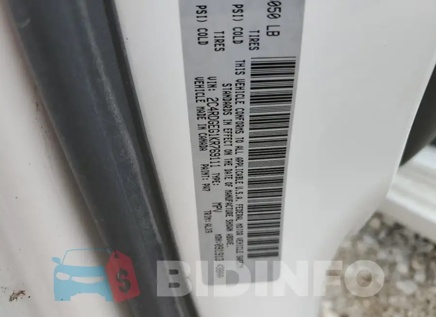 2C4RDGEG1KR769111 Photo# 13