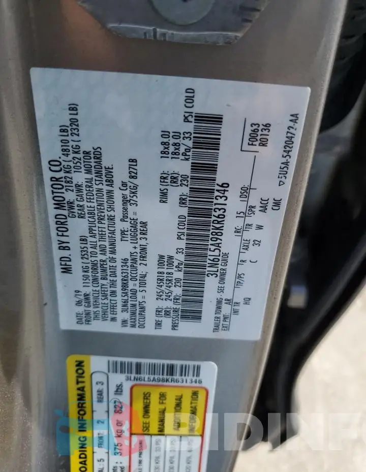3LN6L5A98KR631346 Photo# 12