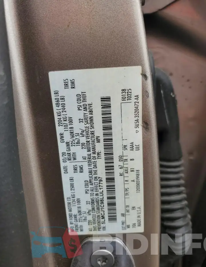 5LMCJ1C98LUL17797 Photo# 13