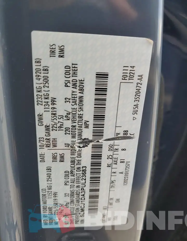 5LMCJ1DA3PUL23683 Photo# 13