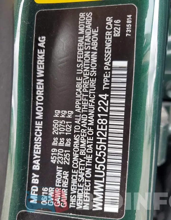 WMWLU5C55H2E81224 Photo# 12