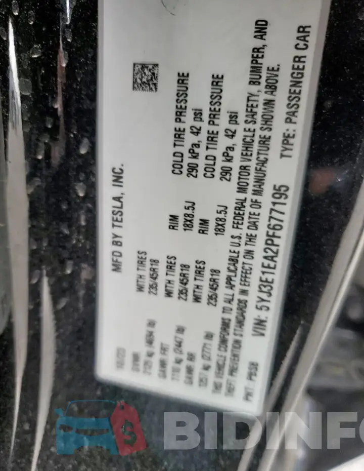 5YJ3E1EA2PF677195 Photo# 12