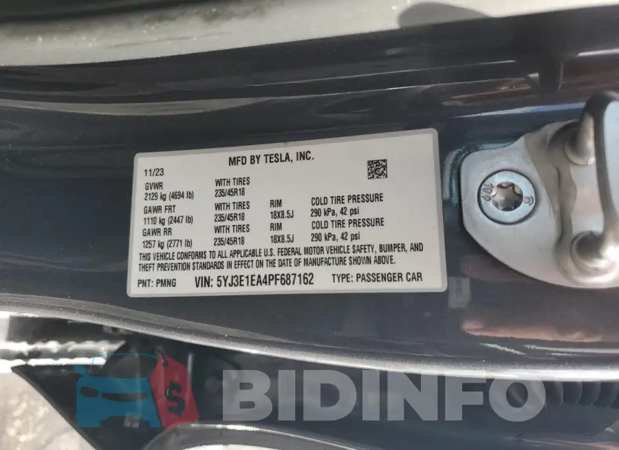 5YJ3E1EA4PF687162 Photo# 12