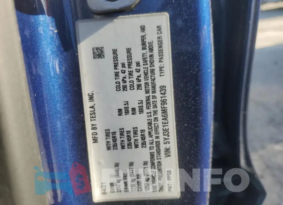 5YJ3E1EA6MF961439 Photo# 12