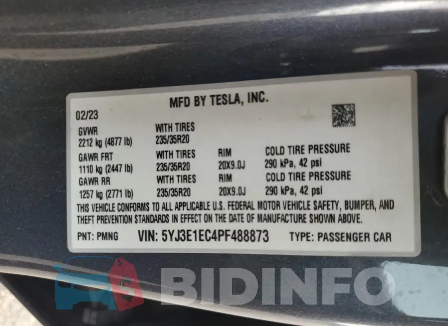 5YJ3E1EC4PF488873 Photo# 12
