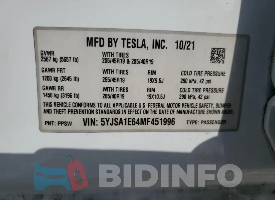 5YJSA1E64MF451996 Photo# 13