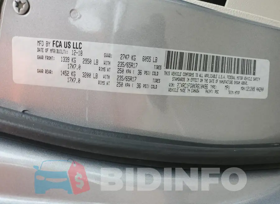 2C4RC1FG0KR610496 Photo# 14