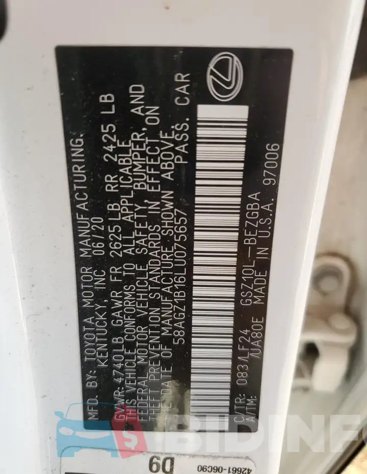 58AGZ1B16LU075657 Photo# 12