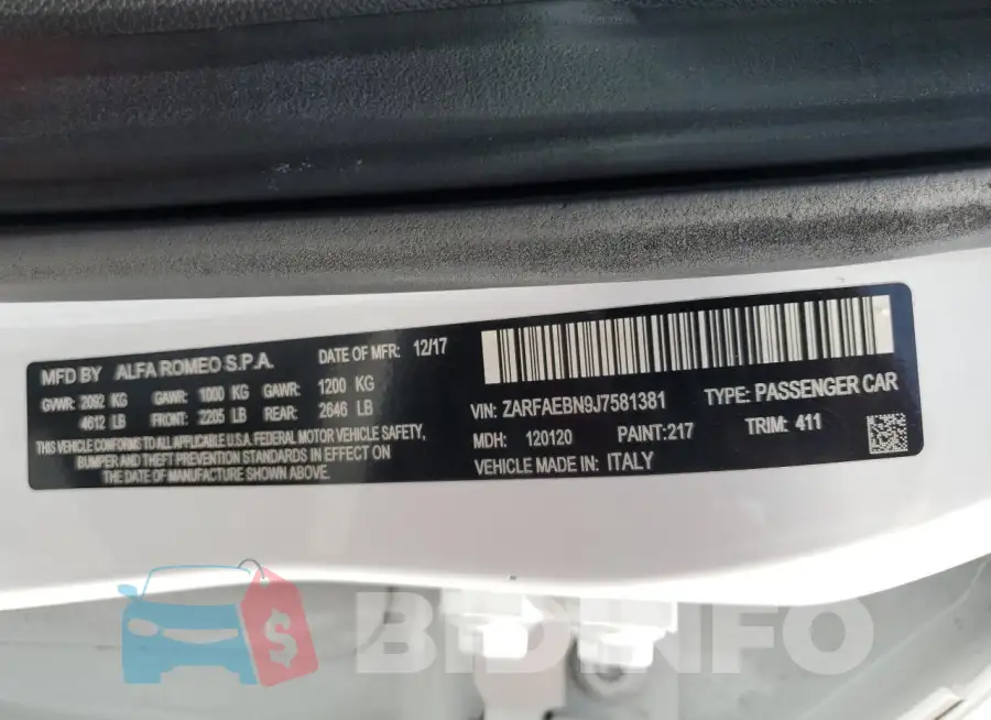 ZARFAEBN9J7581381 Photo# 12