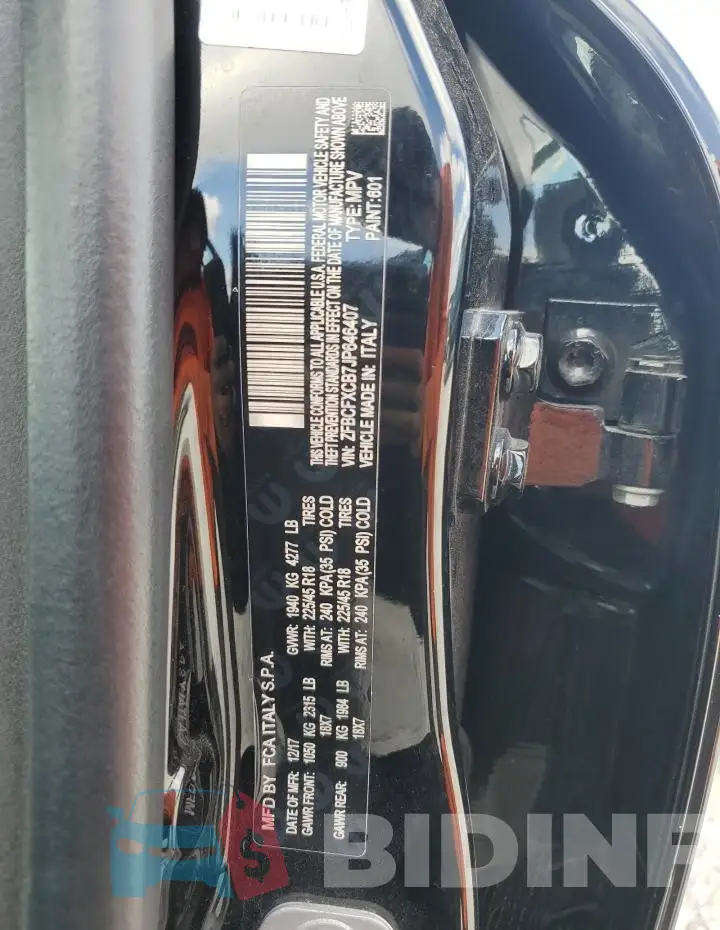 ZFBCFXCB7JP646407 Photo# 13