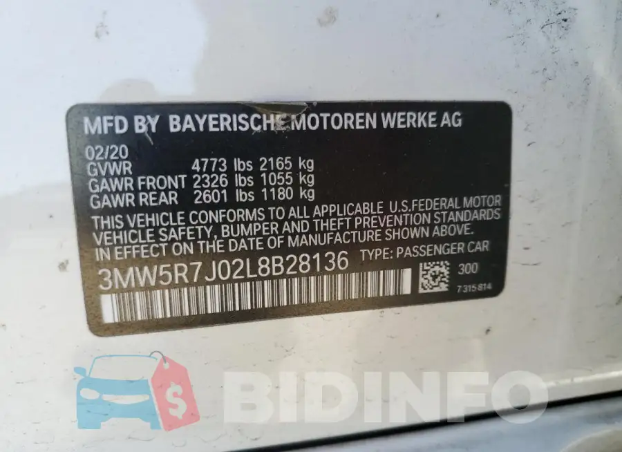 3MW5R7J02L8B28136 Photo# 12