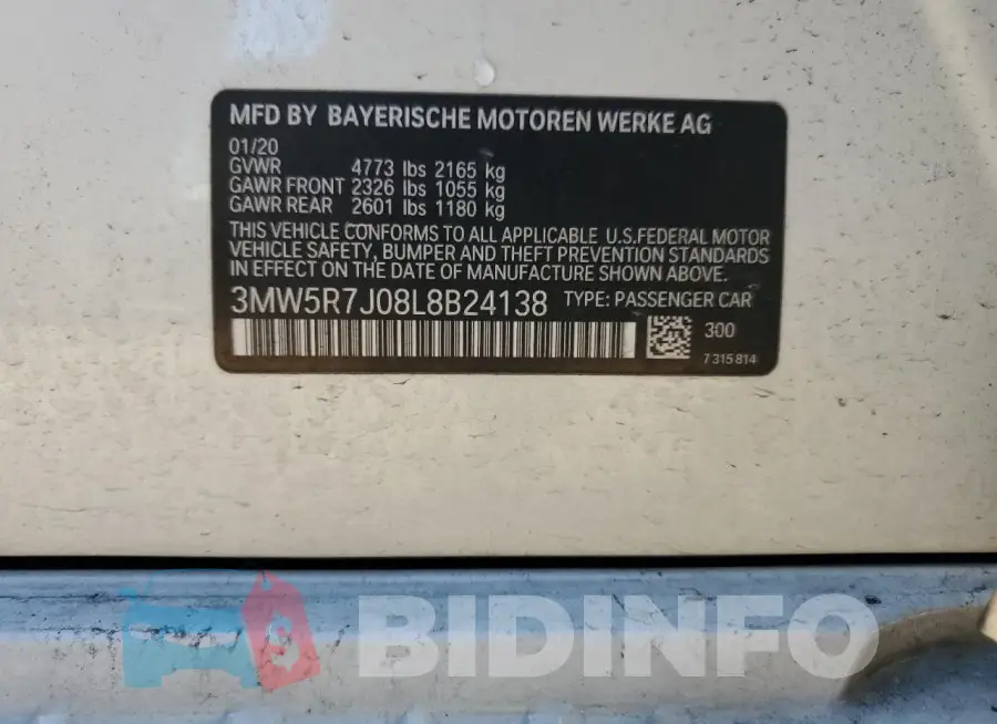 3MW5R7J08L8B24138 Photo# 13