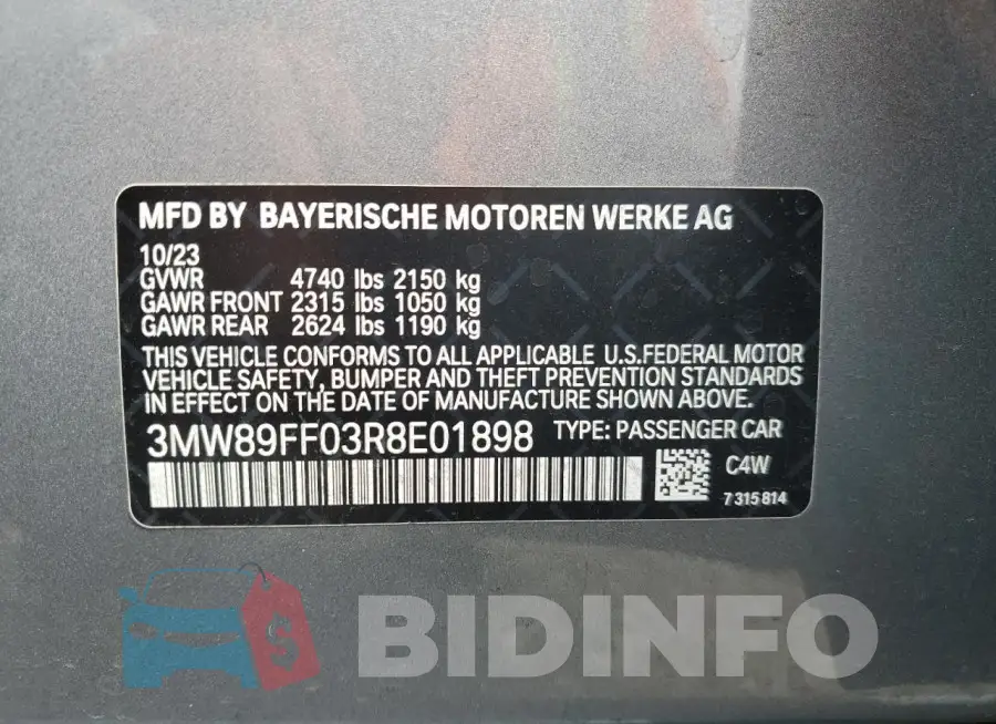 3MW89FF03R8E01898 Photo# 12