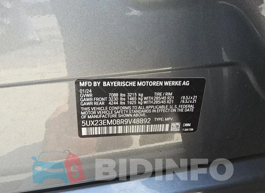5UX23EM08R9V48892 Photo# 13