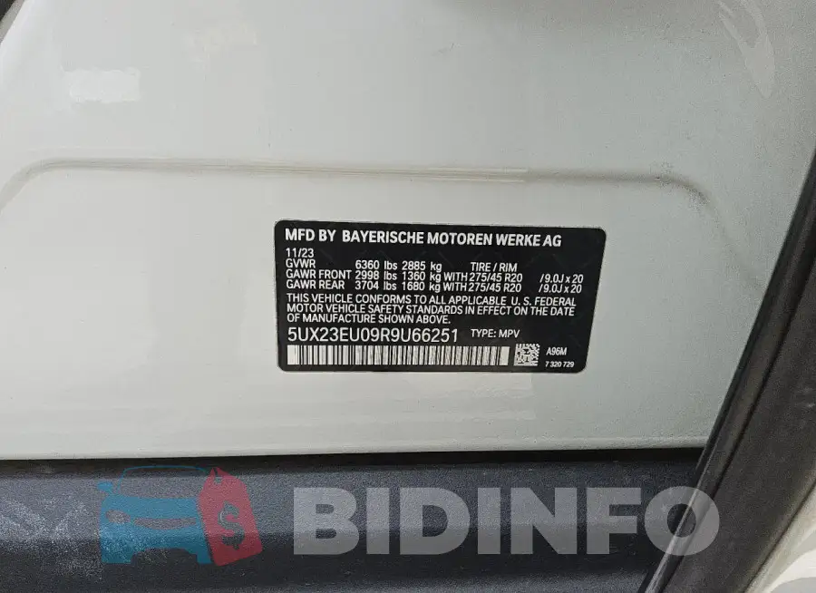 5UX23EU09R9U66251 Photo# 12