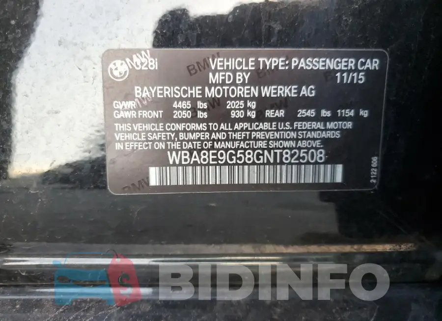 WBA8E9G58GNT82508 Photo# 12