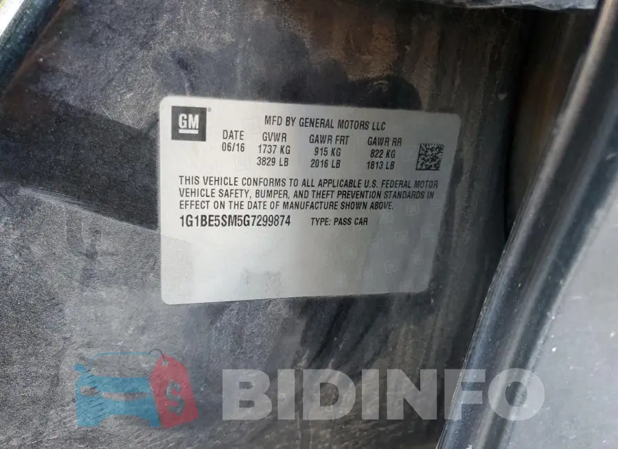 1G1BE5SM5G7299874 Photo# 12