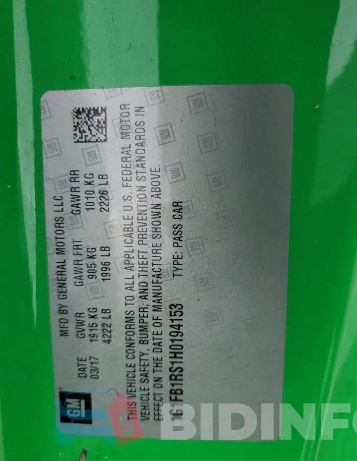 1G1FB1RS1H0194153 Photo# 13