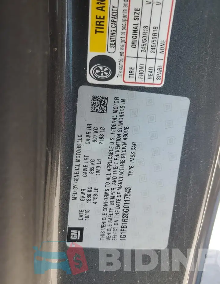 1G1FB1RS5G0117543 Photo# 13