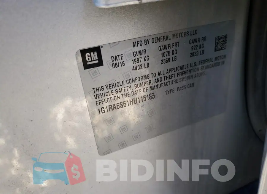 1G1RA6S51HU115185 Photo# 12