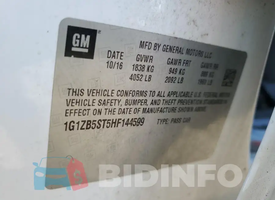 1G1ZB5ST5HF144599 Photo# 12