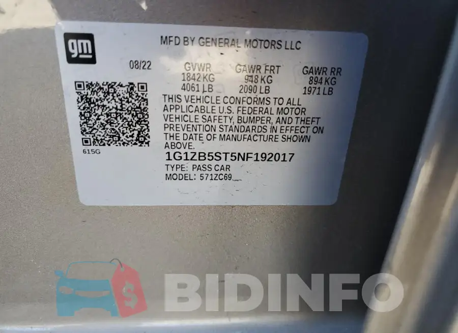 1G1ZB5ST5NF192017 Photo# 12