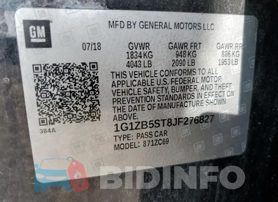 1G1ZB5ST8JF276827 Photo# 12