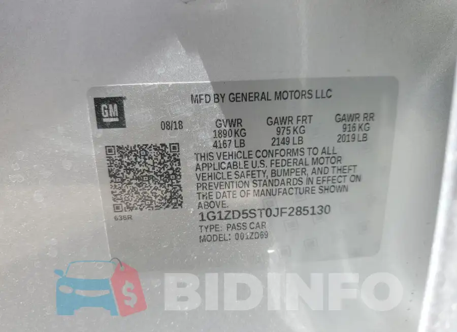 1G1ZD5ST0JF285130 Photo# 12