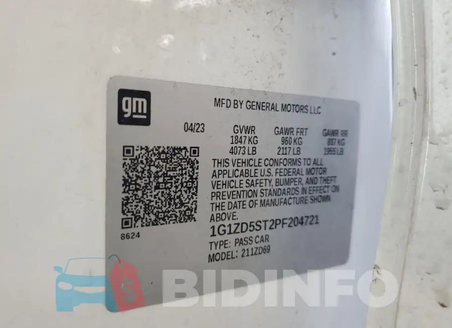 1G1ZD5ST2PF204721 Photo# 12