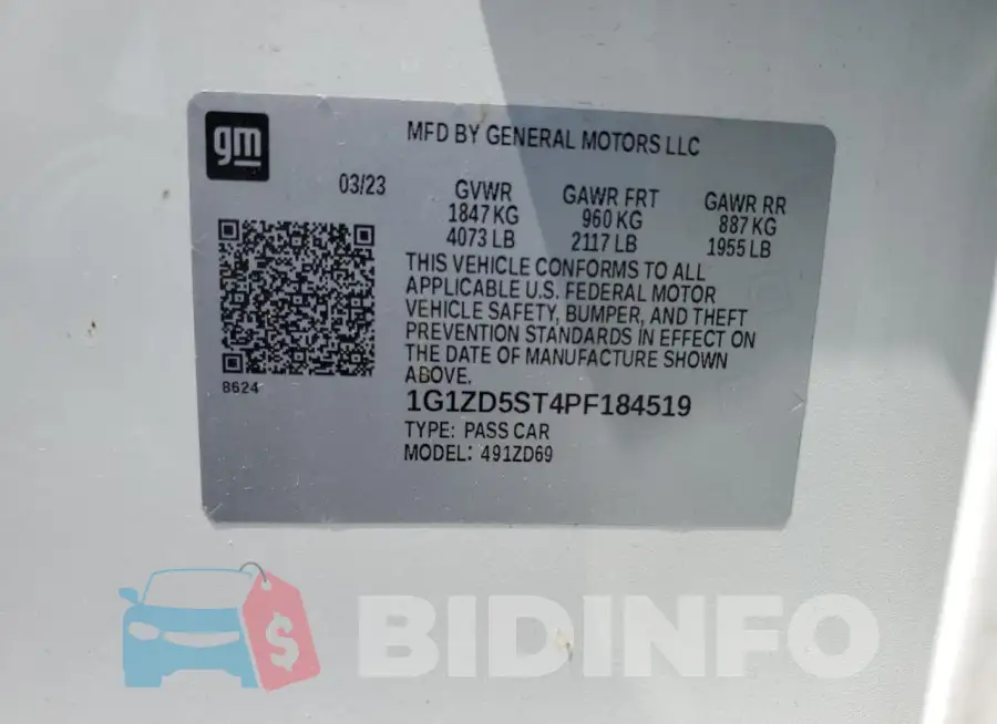 1G1ZD5ST4PF184519 Photo# 13