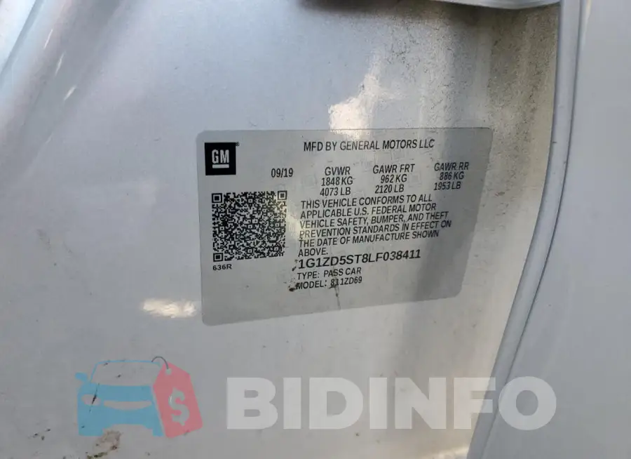 1G1ZD5ST8LF038411 Photo# 12