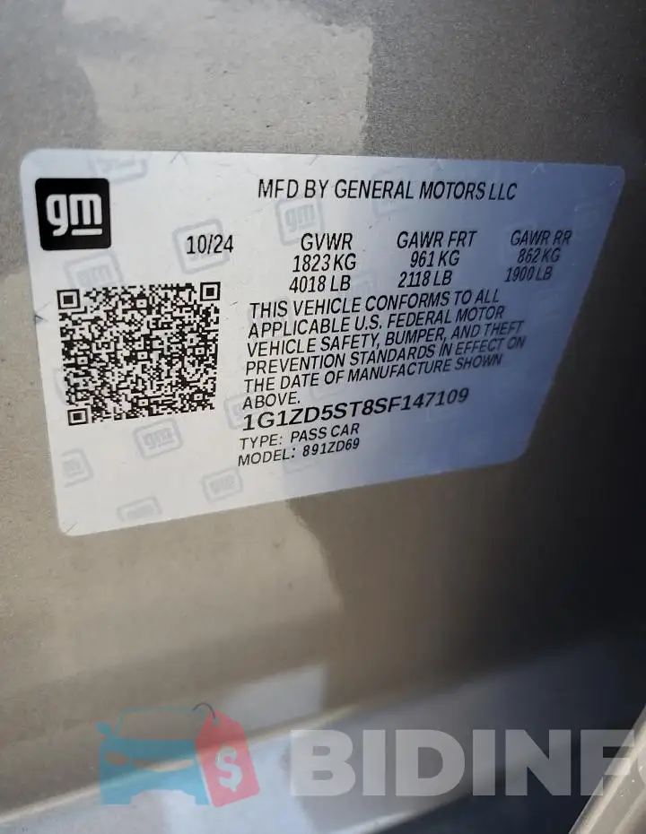 1G1ZD5ST8SF147109 Photo# 12