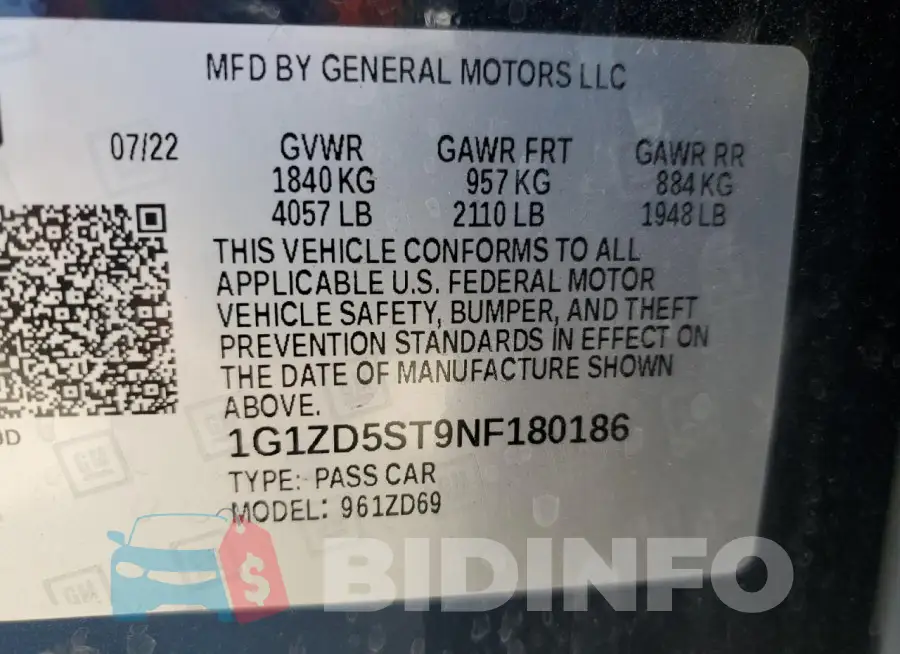 1G1ZD5ST9NF180186 Photo# 12