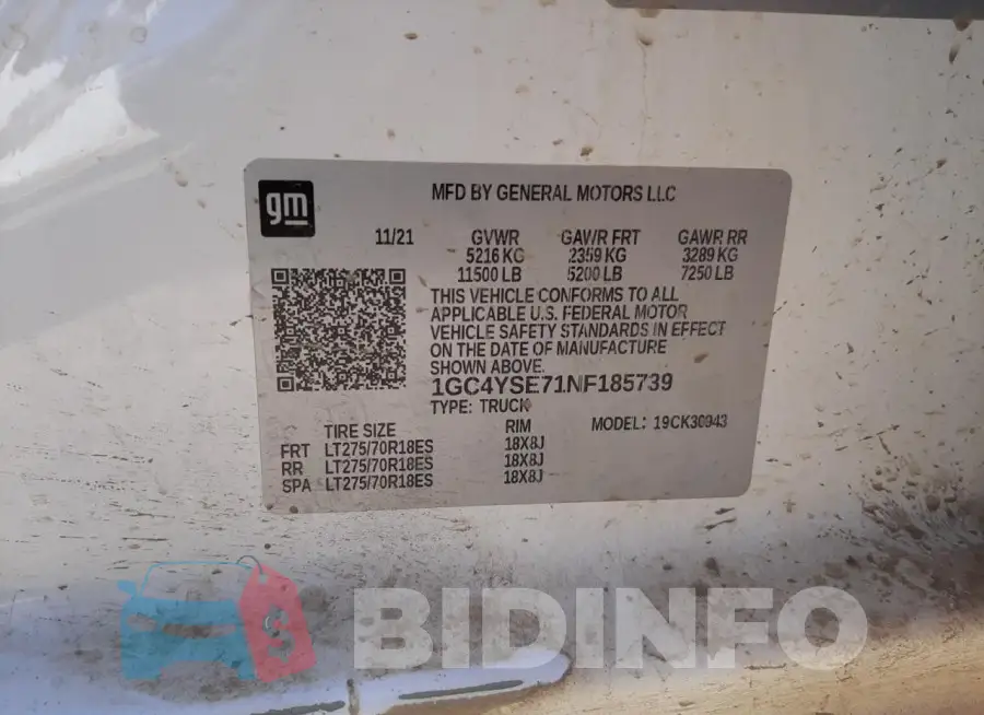 1GC4YSE71NF185739 Photo# 12