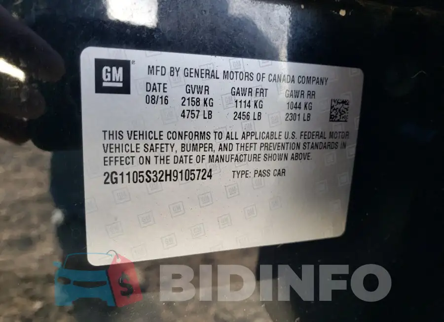 2G1105S32H9105724 Photo# 12