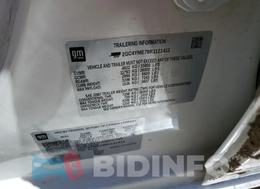 2GC4YME79R1121411 Photo# 12