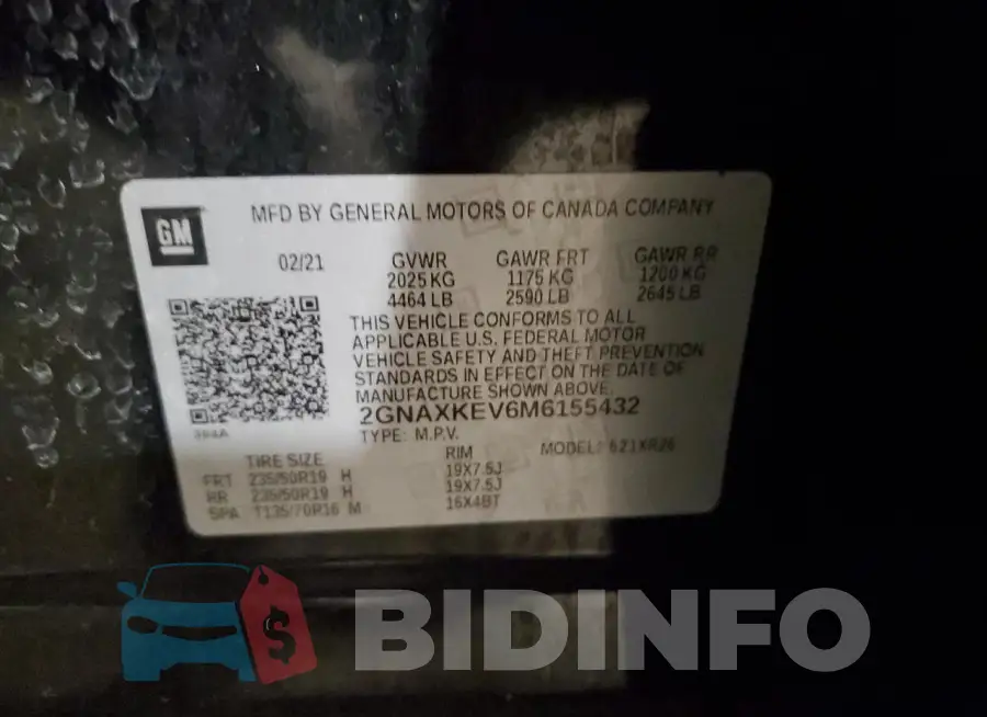 2GNAXKEV6M6155432 Photo# 13