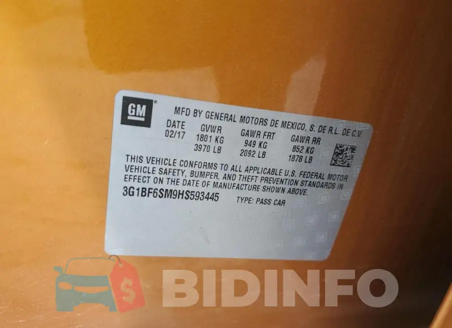 3G1BF6SM9HS593445 Photo# 12