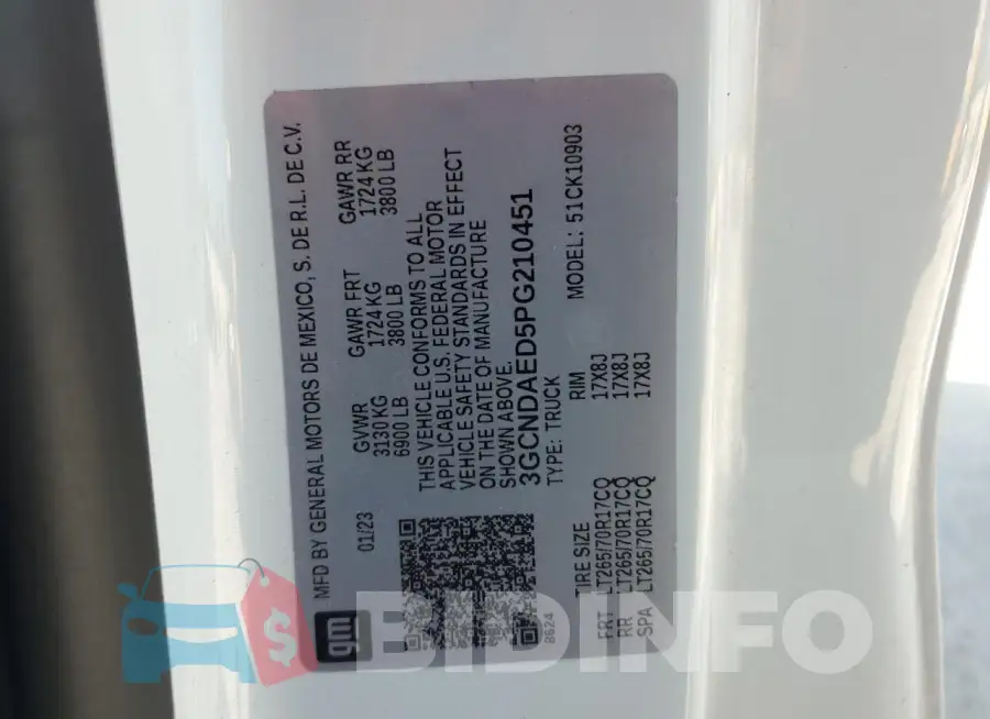 3GCNDAED5PG210451 Photo# 12
