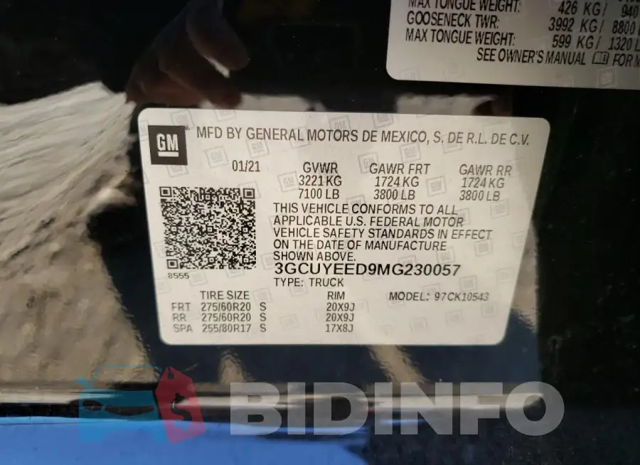 3GCUYEED9MG230057 Photo# 12