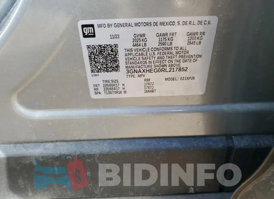 3GNAXHEG0RL217852 Photo# 13