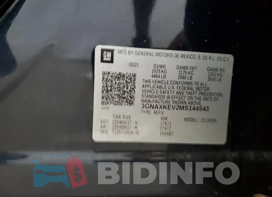 3GNAXKEV2MS144543 Photo# 13