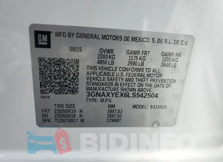 3GNAXYEX6LS542504 Photo# 13