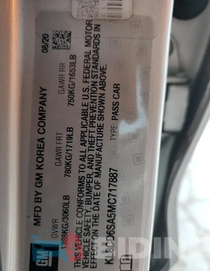 KL8CD6SA5MC717887 Photo# 13